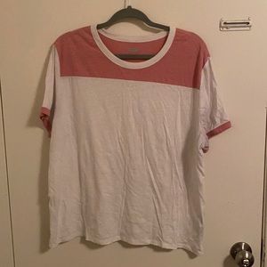 Pink & White Boyfriend T